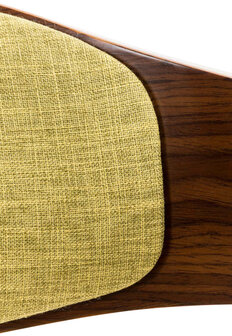 Set van 2 Kongstin eetkamerstoelen Stof walnoot/lichtgroen,walnoot, Groen