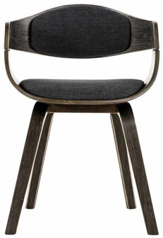 Set van 2 Kongstin eetkamerstoelen Stof grijs/donkergrijs,grijs, Grijs