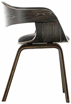 Set van 2 Kongstin eetkamerstoelen Stof grijs/donkergrijs,grijs, Grijs