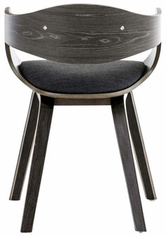 Set van 2 Kongstin eetkamerstoelen Stof grijs/donkergrijs,grijs, Grijs