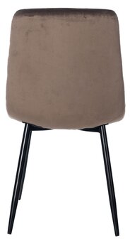 Set van 4 eetkamerstoelen Entibas - Zonder armleuning - Velvet - bruin, Bruin