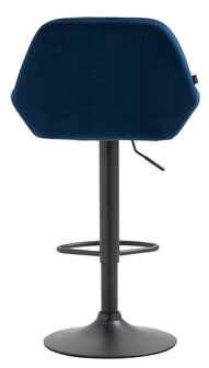 Barkruk Brigi fluweel Blauww,zwart
