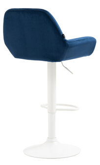 Barkruk Brigi fluweel Blauww,wit
