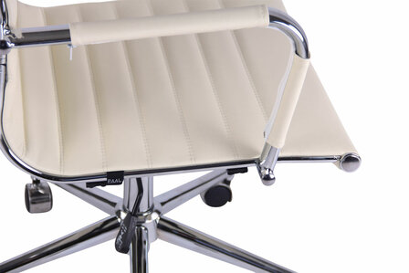 Bureaustoel Bortan Creme,Kunstleer