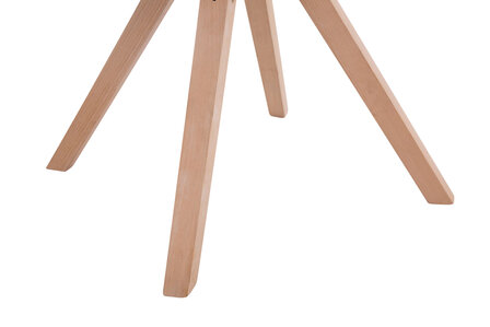 Set van 4 eetkamerstoelen Teulouso stof vierkant Blauww,natura