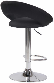 Barkruk Alindo stof zwart,chroom, Zwart
