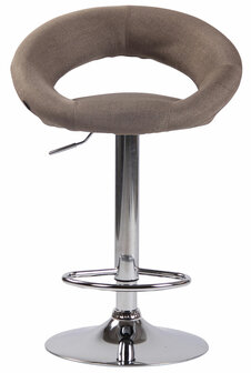 Barkruk Alindo stof Taupe,chroom