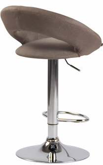 Barkruk Alindo stof Taupe,chroom