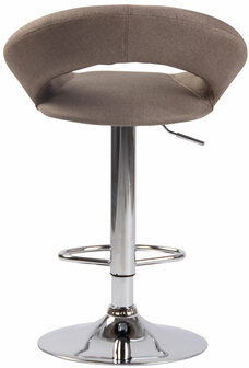 Barkruk Alindo stof Taupe,chroom