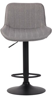 Set van 2 barkrukken Lintine stof grijs,zwart, Grijs