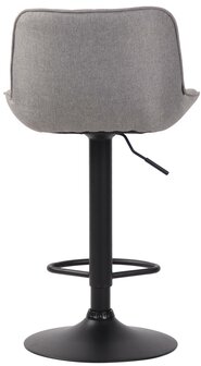 Set van 2 barkrukken Lintine stof grijs,zwart, Grijs