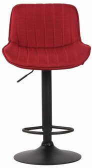Set van 2 barkrukken Lintine stof rood,zwart, Rood
