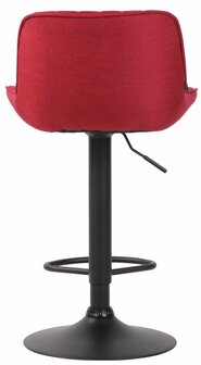 Set van 2 barkrukken Lintine stof rood,zwart, Rood