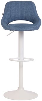Barkruk Melit stof Blauww,wit