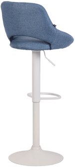 Barkruk Melit stof Blauww,wit