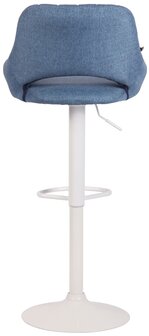 Barkruk Melit stof Blauww,wit