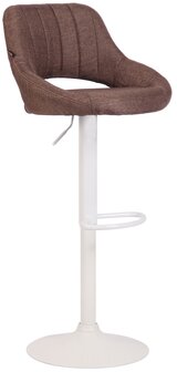 Barkruk Melit stof bruin,wit, Bruin