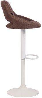 Barkruk Melit stof bruin,wit, Bruin