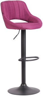 Barkruk Melit stof purper,zwart, Paars