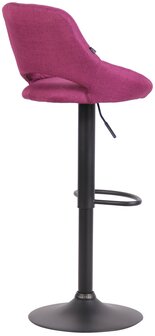 Barkruk Melit stof purper,zwart, Paars
