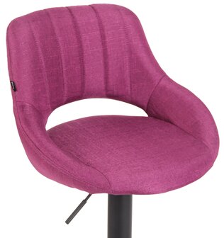 Barkruk Melit stof purper,zwart, Paars