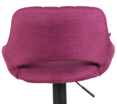 Barkruk Melit stof purper,zwart, Paars
