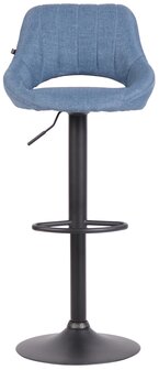 Barkruk Melit stof Blauww,zwart
