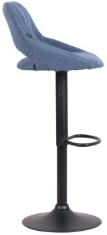 Barkruk Melit stof Blauww,zwart