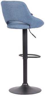 Barkruk Melit stof Blauww,zwart