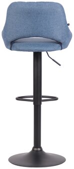 Barkruk Melit stof Blauww,zwart