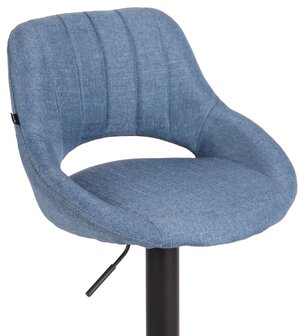 Barkruk Melit stof Blauww,zwart