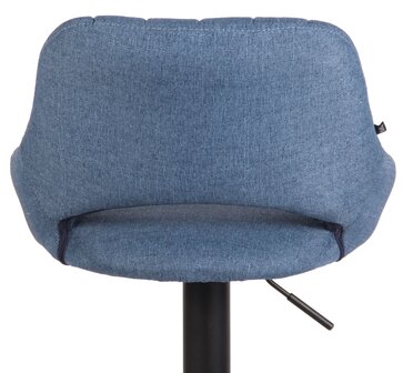 Barkruk Melit stof Blauww,zwart