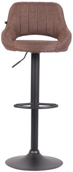 Barkruk Melit stof bruin,zwart, Bruin