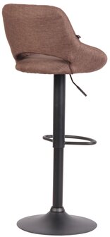 Barkruk Melit stof bruin,zwart, Bruin
