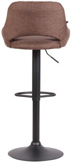 Barkruk Melit stof bruin,zwart, Bruin