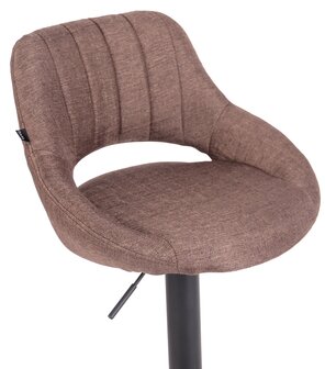 Barkruk Melit stof bruin,zwart, Bruin