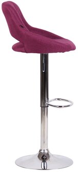 Barkruk Melit stof purper,chroom, Paars
