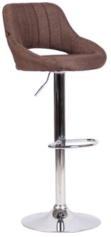 Barkruk Melit stof bruin,chroom, Bruin