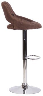 Barkruk Melit stof bruin,chroom, Bruin