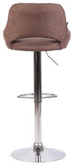 Barkruk Melit stof bruin,chroom, Bruin