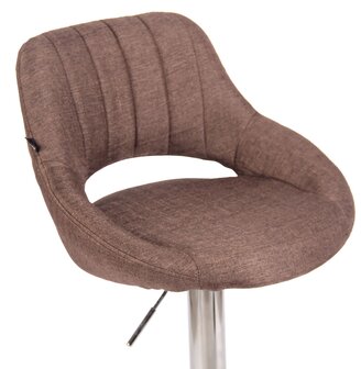 Barkruk Melit stof bruin,chroom, Bruin