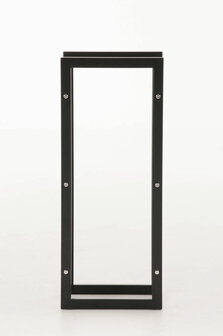 Brandhoutstandaard Kire in matzwarte look 25x40x150 cm, Zwart