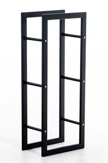 Brandhoutrek Kire V3 zwart 25x40x100 cm, Zwart