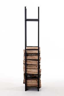 Brandhoutrek Kire V3 zwart 25x40x150 cm, Zwart