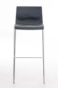 Barkruk Heovor Kunststof 4 pootframe grijs,chroom, Grijs