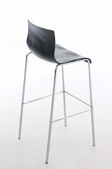 Barkruk Heovor Kunststof 4 pootframe grijs,chroom, Grijs