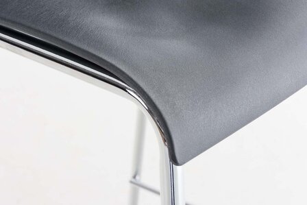 Barkruk Heovor Kunststof 4 pootframe grijs,chroom, Grijs