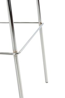 Barkruk Heovor Stof 4 pootframe licht grijs,chroom, Grijs