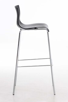Set van 2 barkrukken Heovor kunststof zwart,chroom, Zwart