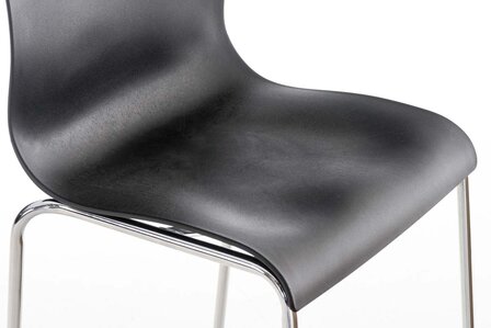 Set van 2 barkrukken Heovor kunststof zwart,chroom, Zwart